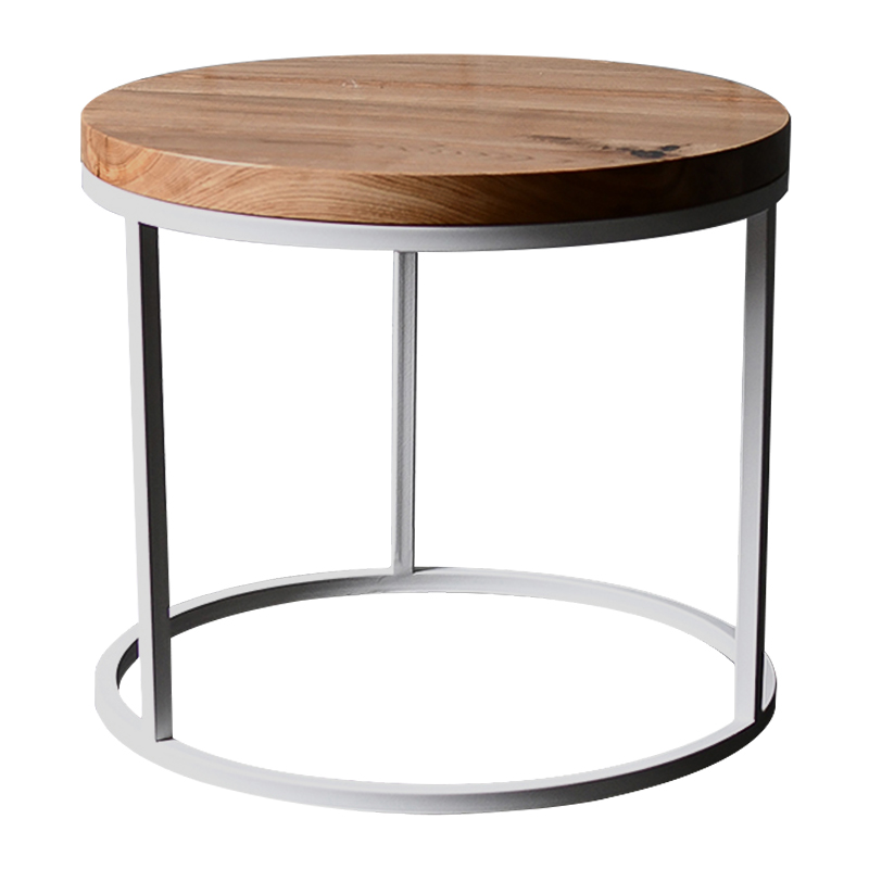 Кофейный стол Blake Industrial Metal Rust Coffee Table Белый Светлый дуб Кофейный стол Blake Industrial Metal Rust Coffee Table Белый Светлый дуб в Кирове | Loft Concept