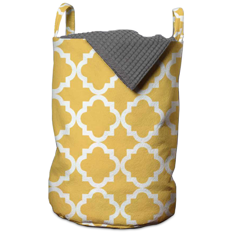 Корзина Yellow Ornament Basket Горчичный Корзина Yellow Ornament Basket Горчичный в Кирове | Loft Concept