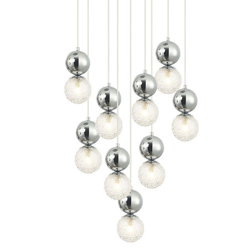 Люстра Lennert Chrome Cascade Chandelier Хром Прозрачное Стекло Люстра Lennert Chrome Cascade Chandelier Хром Прозрачное Стекло в Кирове | Loft Concept