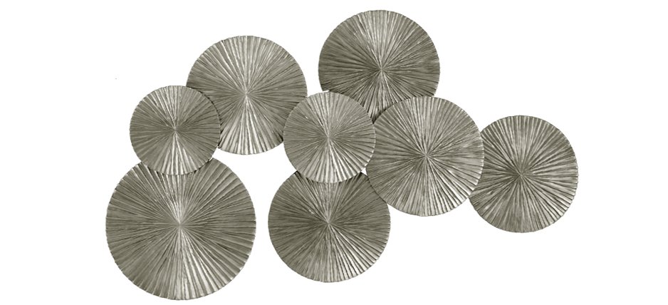 Арт-объект Apollo Silver Wall Plaque Disc - фото №1