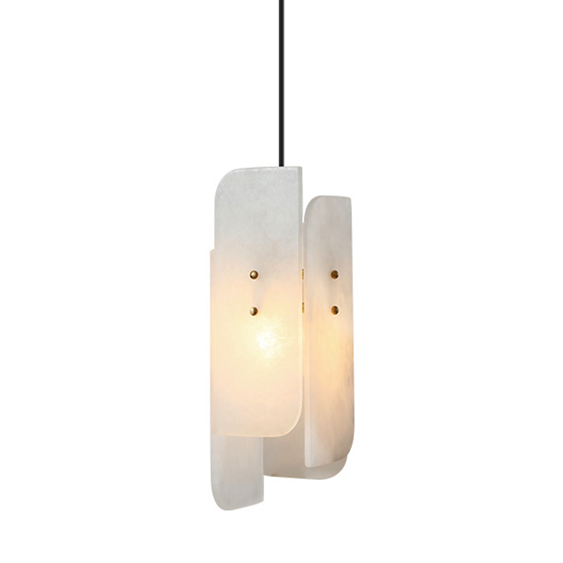 Подвесной светильник Ancel Hanging Light Белый Мрамор Bianco Глянцевое золото Подвесной светильник Ancel Hanging Light Белый Мрамор Bianco Глянцевое золото в Кирове | Loft Concept