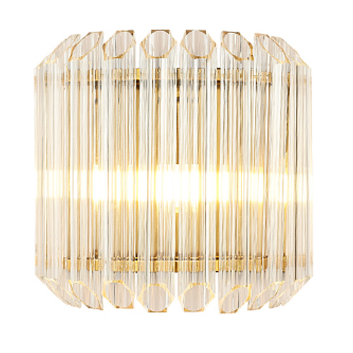 Бра Hexagon Wall Lamp прозрачное стекло Прозрачный Золотой Бра Hexagon Wall Lamp прозрачное стекло Прозрачный Золотой в Кирове | Loft Concept