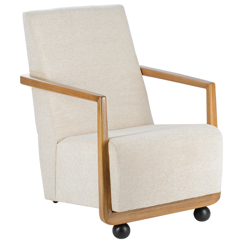 Кресло Stellan Armchair Бежевый Древесина Черный в Кирове | Loft Concept 