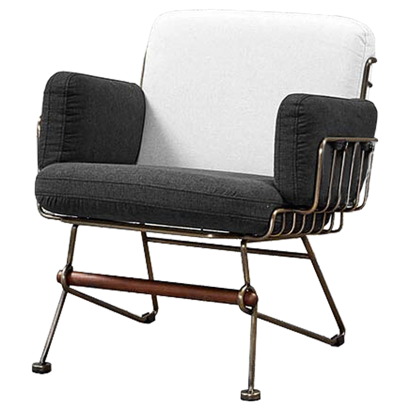 Кресло Jenson Armchair Серый Коричневый Бронза Кресло Jenson Armchair Серый Коричневый Бронза в Кирове | Loft Concept