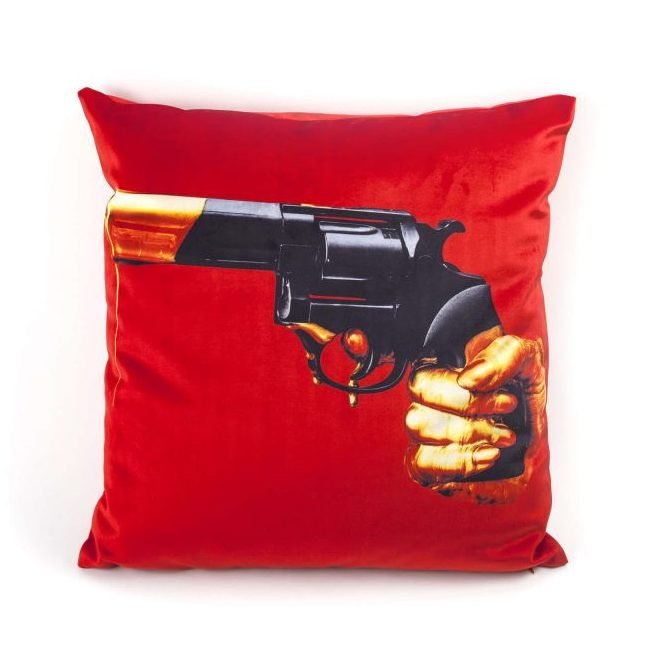 Подушка Seletti Cushion Revolver Toiletpaper Красный Подушка Seletti Cushion Revolver Toiletpaper Красный в Кирове | Loft Concept
