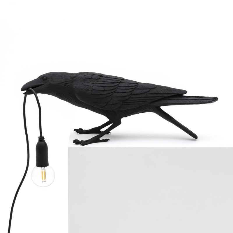 Настольная лампа Seletti Bird Lamp Black Playing Черный Настольная лампа Seletti Bird Lamp Black Playing Черный в Кирове | Loft Concept