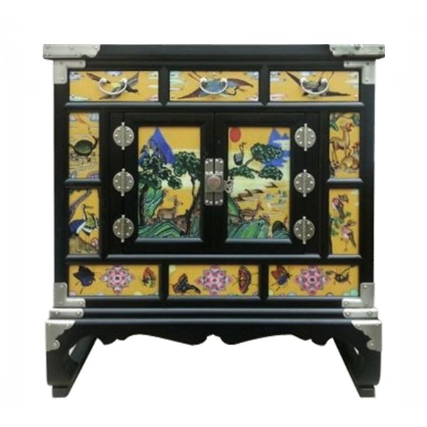 Китайский комод Chinoiserie chest of drawers yellow Желтый Черный Китайский комод Chinoiserie chest of drawers yellow Желтый Черный в Кирове | Loft Concept