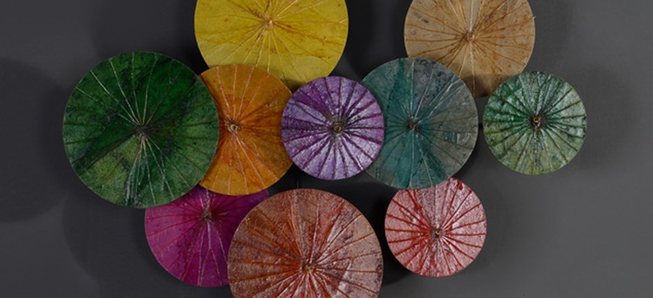 Арт-объект Disc wall art Lotus leaves - фото №1