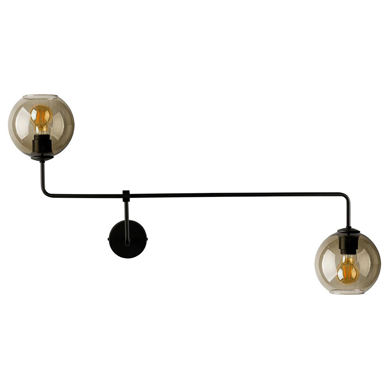 Бра Franco Wall Lamp Duo Черный Янтарный Бра Franco Wall Lamp Duo Черный Янтарный в Кирове | Loft Concept