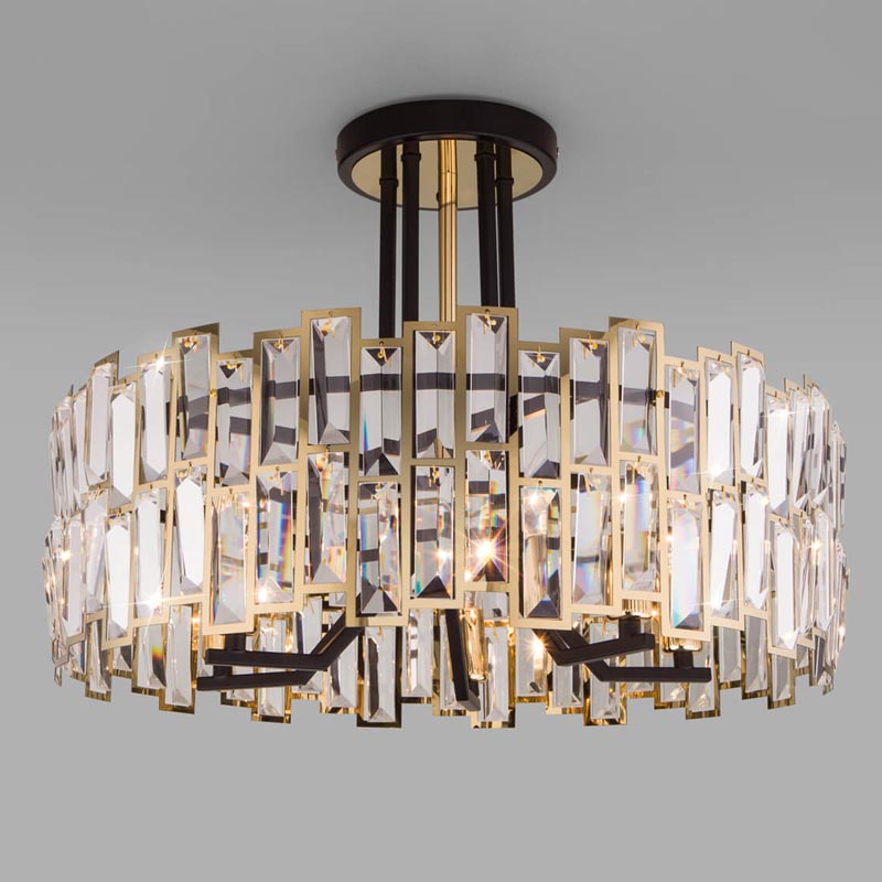 Потолочная люстра Darkness Chandelier gold 53 Черный Прозрачный (Transparent) Золотой Потолочная люстра Darkness Chandelier gold 53 Черный Прозрачный (Transparent) Золотой в Кирове | Loft Concept