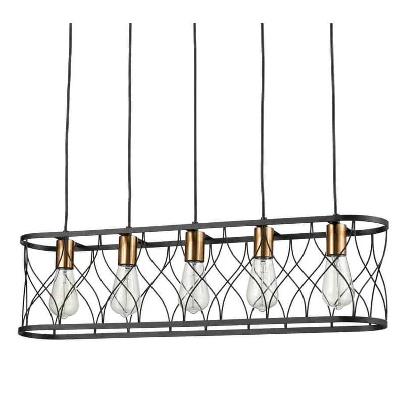 Люстра Loft Oval Base Черный Золотой Люстра Loft Oval Base Черный Золотой в Кирове | Loft Concept