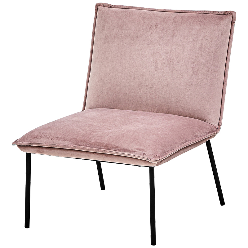 Кресло Corner Armchair Single pink Розовый пастельный Черный Кресло Corner Armchair Single pink Розовый пастельный Черный в Кирове | Loft Concept