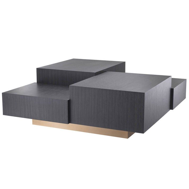 Кофейный стол Eichholtz Coffee Table Nerone Дерево Темно-Серый Матовая латунь Кофейный стол Eichholtz Coffee Table Nerone Дерево Темно-Серый Матовая латунь в Кирове | Loft Concept
