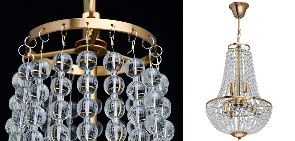 Люстра Virginia Clear Beads Chandelier Gold Люстра Virginia Clear Beads Chandelier Gold - Loft-Concept в Кирове