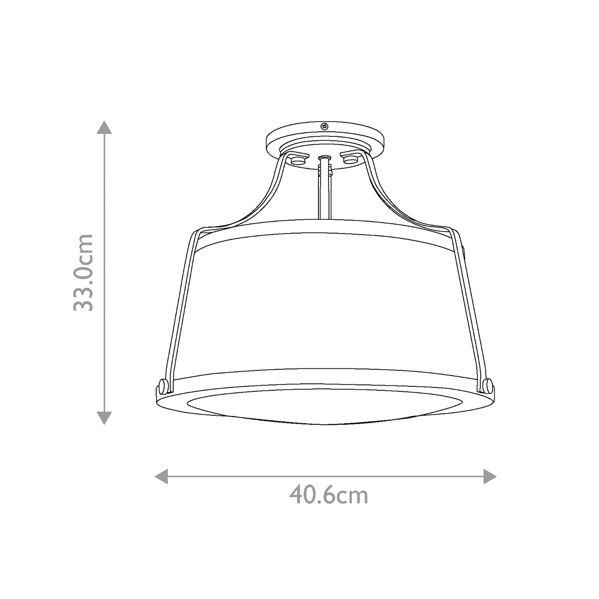 Потолочный светильник со светлым текстильным абажуром Hinkley в Кирове