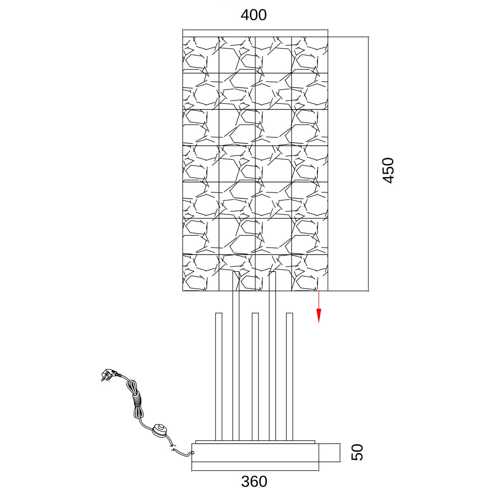 Торшер прямоугольный из натурального камня Calcite Geometry в Кирове