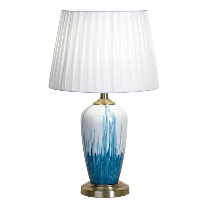 Настольная лампа Adali Table Lamp Белый Светло-синий Настольная лампа Adali Table Lamp Белый Светло-синий в Кирове | Loft Concept