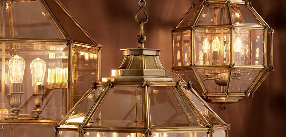 Люстра Lantern Owen Brass M - Loft-Concept в Кирове