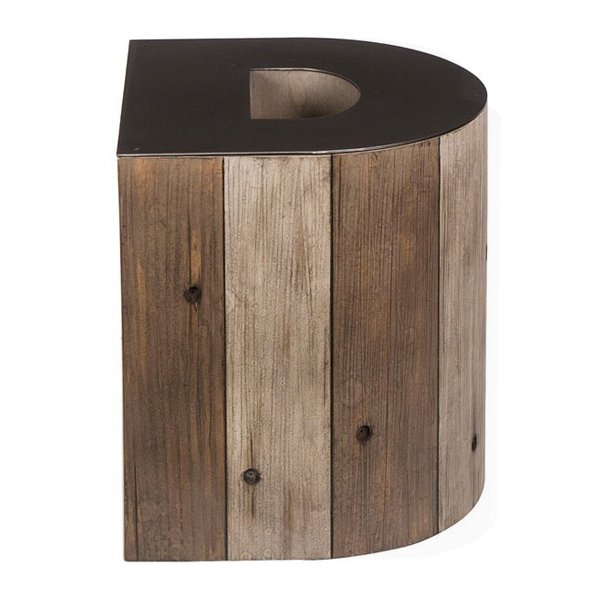 Столик Wooden Alphabet D Side Table Графит Коричневый Столик Wooden Alphabet D Side Table Графит Коричневый в Кирове | Loft Concept