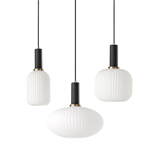 Подвесной светильник Ferm Living chinese lantern Белый Черный Подвесной светильник Ferm Living chinese lantern Белый Черный в Кирове | Loft Concept