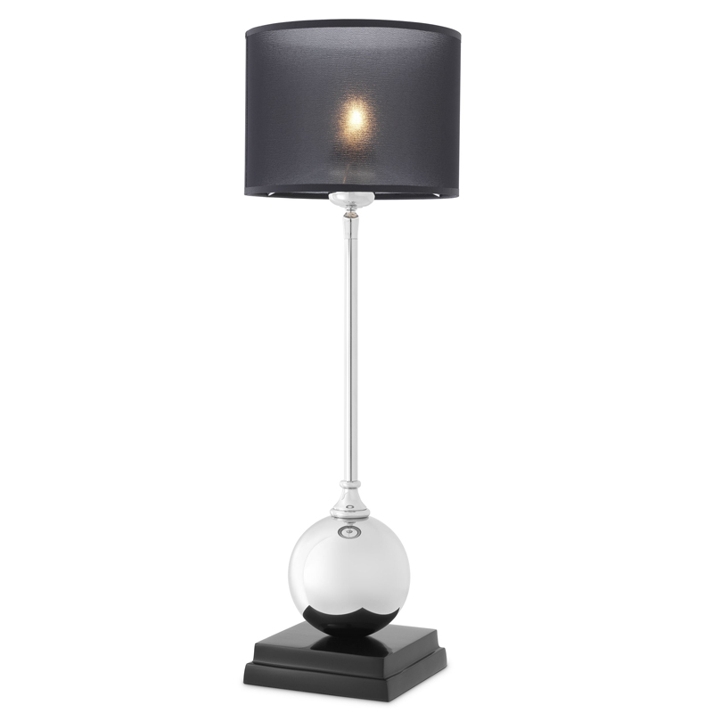 Настольная лампа Eichholtz Table Lamp Carnivale Никель Черный в Кирове | Loft Concept 