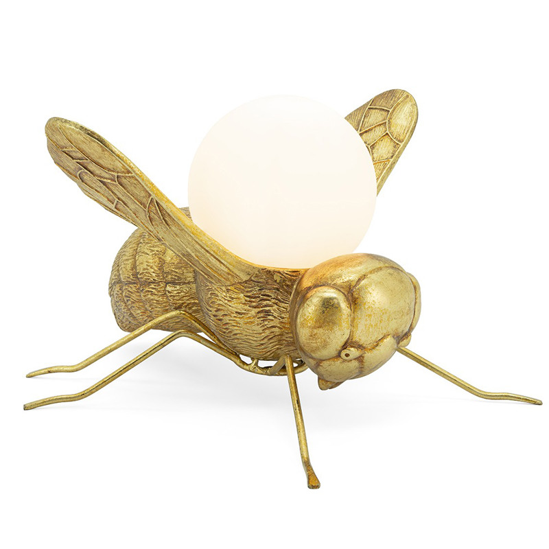 Настольная лампа ABHIKA LAMP BEE Золотой Белое матовое стекло Настольная лампа ABHIKA LAMP BEE Золотой Белое матовое стекло в Кирове | Loft Concept