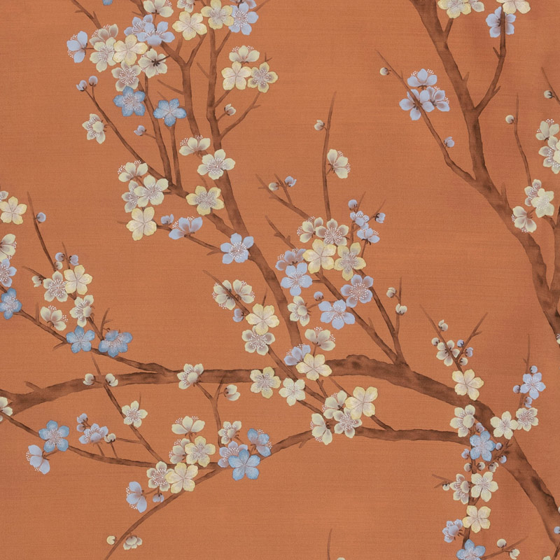 Обои ручная роспись Nara Original colourway on Bronze metallic silk Обои ручная роспись Nara Original colourway on Bronze metallic silk в Кирове | Loft Concept