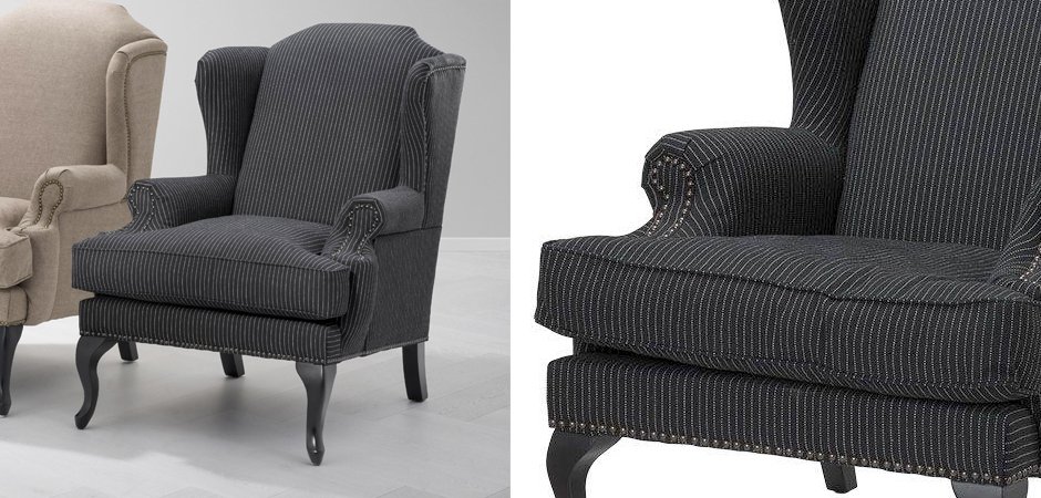Кресло Eichholtz Chair Frank Sinatra Black & white Кресло Eichholtz Chair Frank Sinatra Black & white - Loft-Concept в Кирове