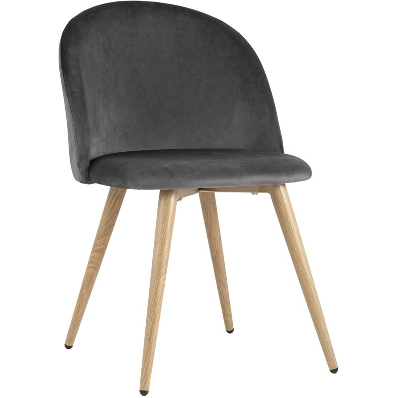 Стул Miruna Chair II Серый Велюр Серый Древесина Стул Miruna Chair II Серый Велюр Серый Древесина в Кирове | Loft Concept