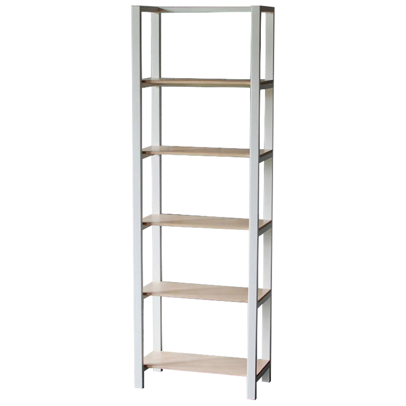Стеллаж Reagan Industrial Metal Rust Rack Белый Древесина Стеллаж Reagan Industrial Metal Rust Rack Белый Древесина в Кирове | Loft Concept