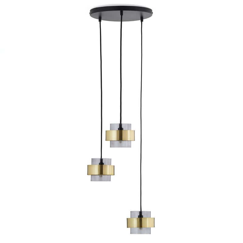 Люстра Truvor Chandelier Стекло Смок Латунь Люстра Truvor Chandelier Стекло Смок Латунь в Кирове | Loft Concept