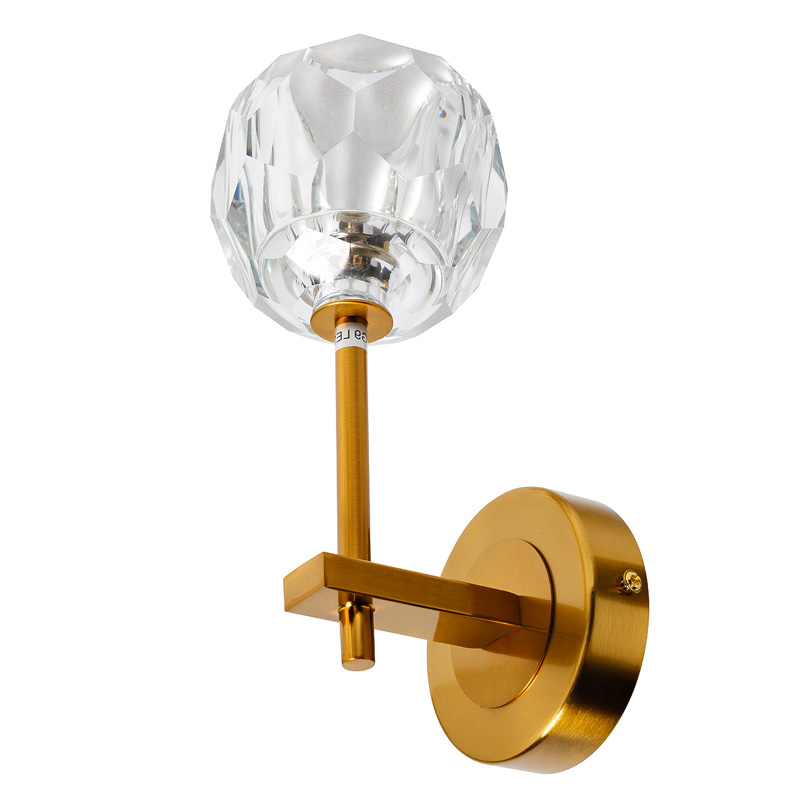 Бра RH Boule de Cristal Single Wall Lamp Gold матовое золото Бра RH Boule de Cristal Single Wall Lamp Gold матовое золото в Кирове | Loft Concept