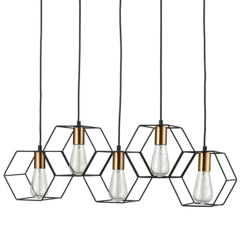 Люстра Loft Wire Cage Pendant 5 Черный Люстра Loft Wire Cage Pendant 5 Черный в Кирове | Loft Concept