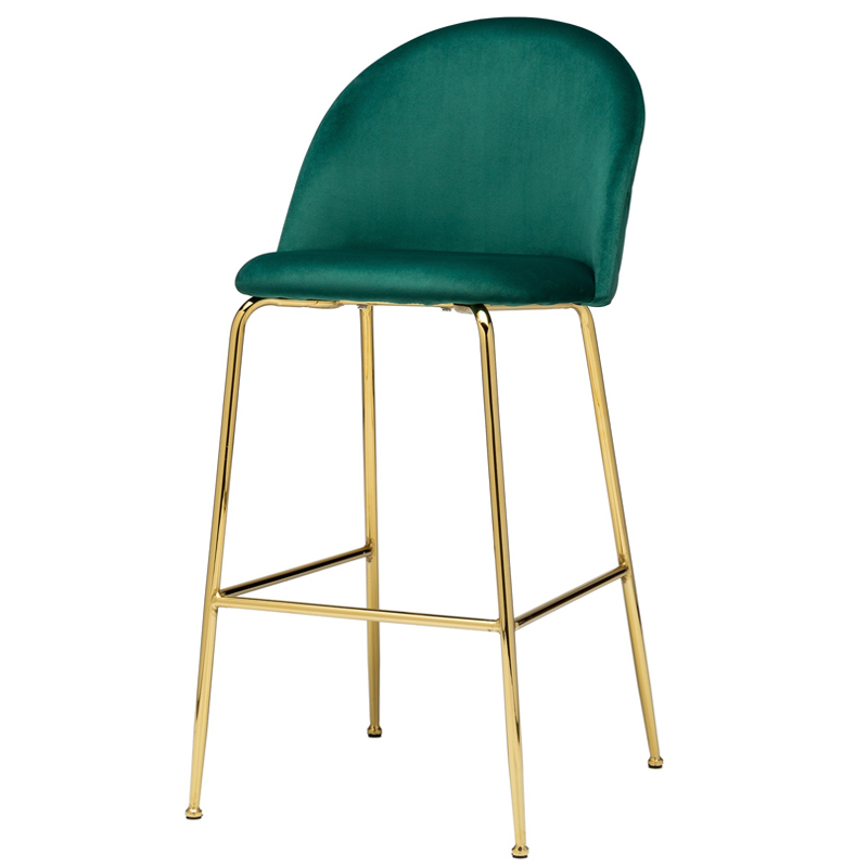 Барный стул Vendramin Bar Stool green Зеленый Глянцевое золото Барный стул Vendramin Bar Stool green Зеленый Глянцевое золото в Кирове | Loft Concept