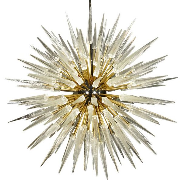 Murano Spike Sputnik Rock Chandelier Золотой Черный Прозрачное Стекло Murano Spike Sputnik Rock Chandelier Золотой Черный Прозрачное Стекло в Кирове | Loft Concept