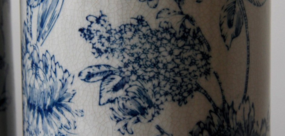Вазы blue and white ornament Комплект из 2-х Вазы blue and white ornament Комплект из 2-х - Loft-Concept в Кирове