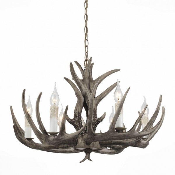 Люстра Hornland Chandelier 6 Grey Серый Люстра Hornland Chandelier 6 Grey Серый в Кирове | Loft Concept