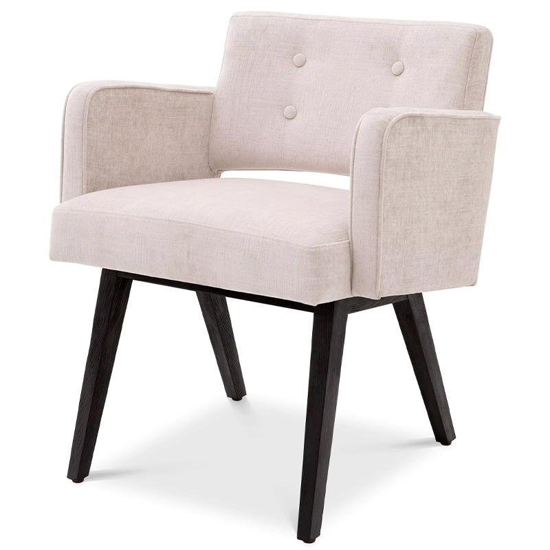 Стул Eichholtz Dining Chair Locarno Beige Бежевый Черный Стул Eichholtz Dining Chair Locarno Beige Бежевый Черный в Кирове | Loft Concept