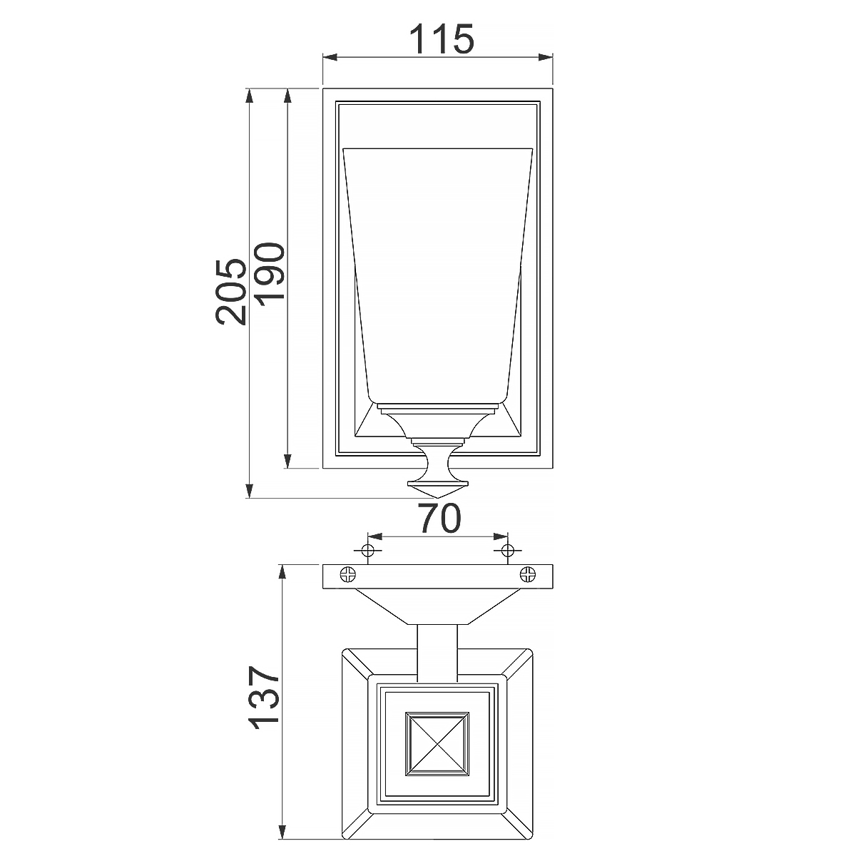 Бра с белым матовым плафоном на прямоугольном основании цвета хром Hinkley в Кирове