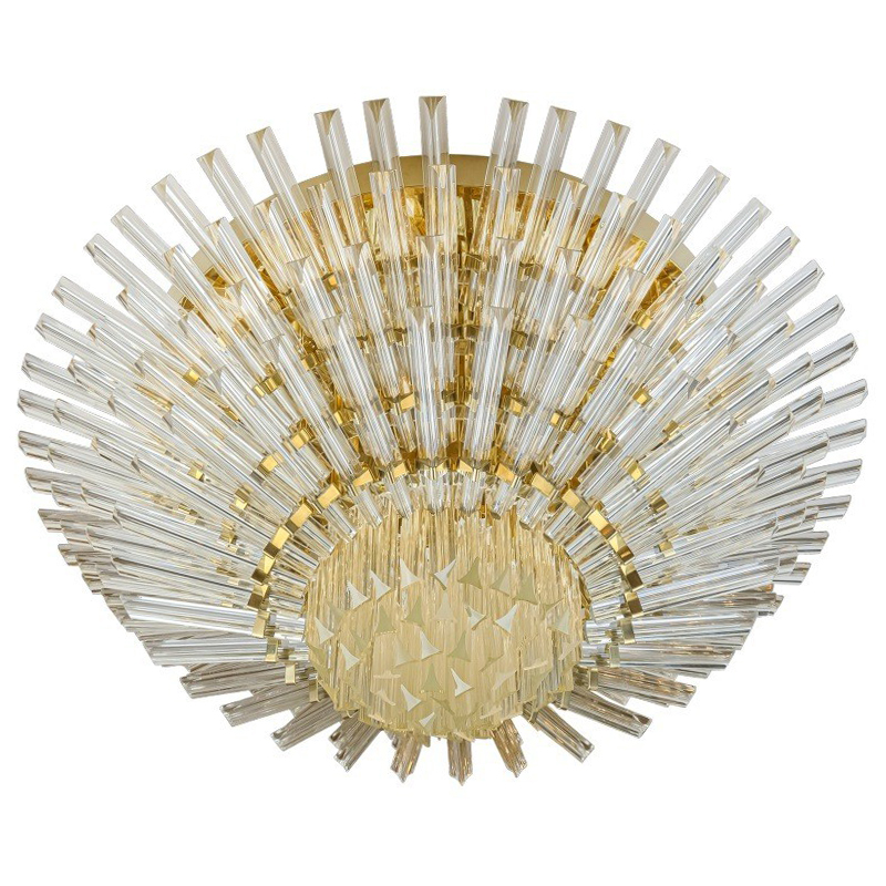 Потолочный светильник Kaila Light Sun Chandelier 100 Золотой Прозрачное Стекло Потолочный светильник Kaila Light Sun Chandelier 100 Золотой Прозрачное Стекло в Кирове | Loft Concept