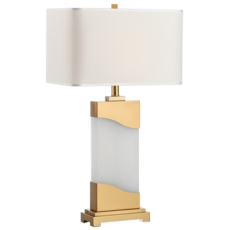 Настольная лампа Savatier Table Lamp Белый Латунь Настольная лампа Savatier Table Lamp Белый Латунь в Кирове | Loft Concept