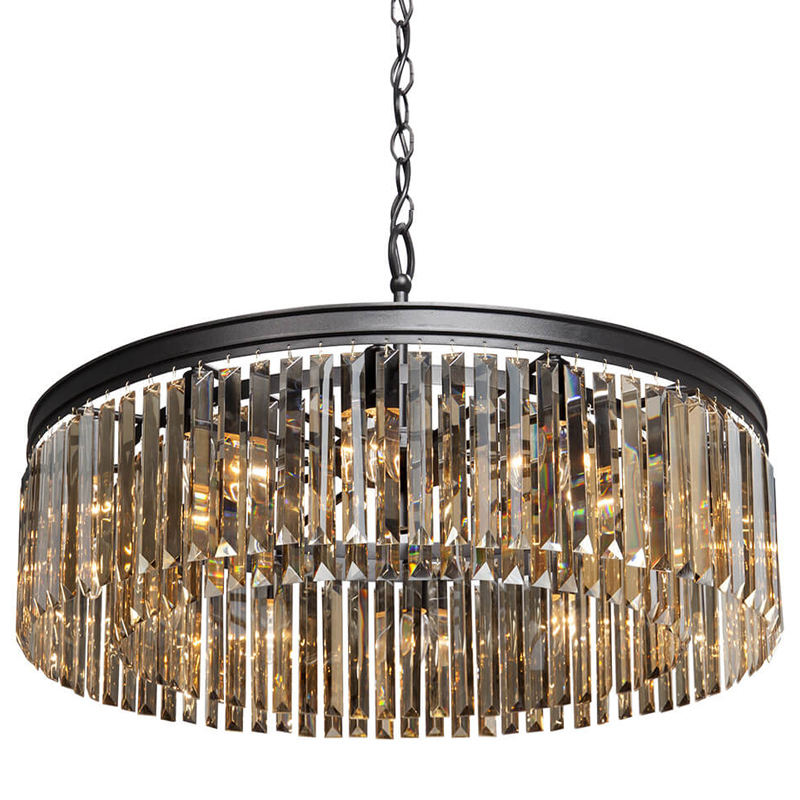 Люстра RH Rhys Amber GLASS Prism Round Chandelier Янтарное стекло 80 Черный матовый Прозрачное Стекло Люстра RH Rhys Amber GLASS Prism Round Chandelier Янтарное стекло 80 Черный матовый Прозрачное Стекло в Кирове | Loft Concept