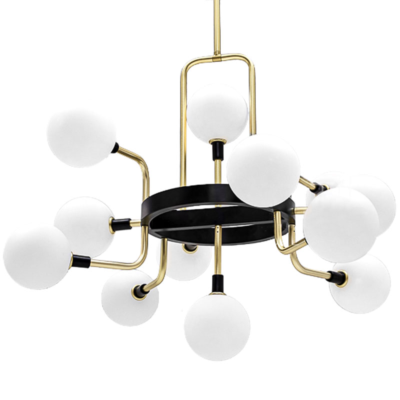 Люстра TECH Lighting Viaggio Chandelier 12 Черный Белый Глянцевое золото Люстра TECH Lighting Viaggio Chandelier 12 Черный Белый Глянцевое золото в Кирове | Loft Concept