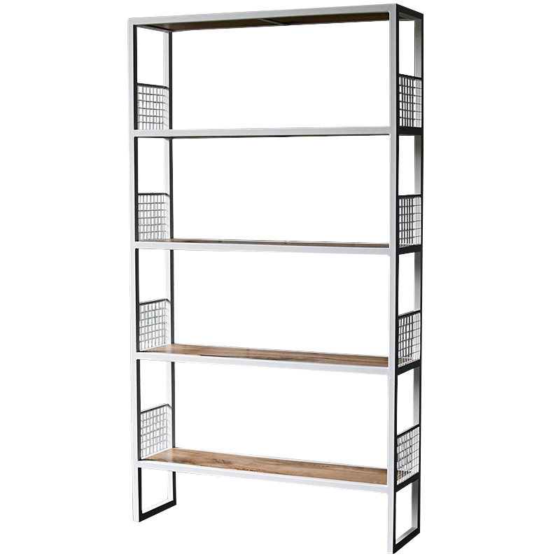 Стеллаж Richie Industrial Metal Rust White Rack Древесина Белый Стеллаж Richie Industrial Metal Rust White Rack Древесина Белый в Кирове | Loft Concept