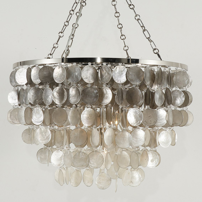 Люстра из ракушек SHELL Chandelier grey 61 Перламутровый Серый Люстра из ракушек SHELL Chandelier grey 61 Перламутровый Серый в Кирове | Loft Concept