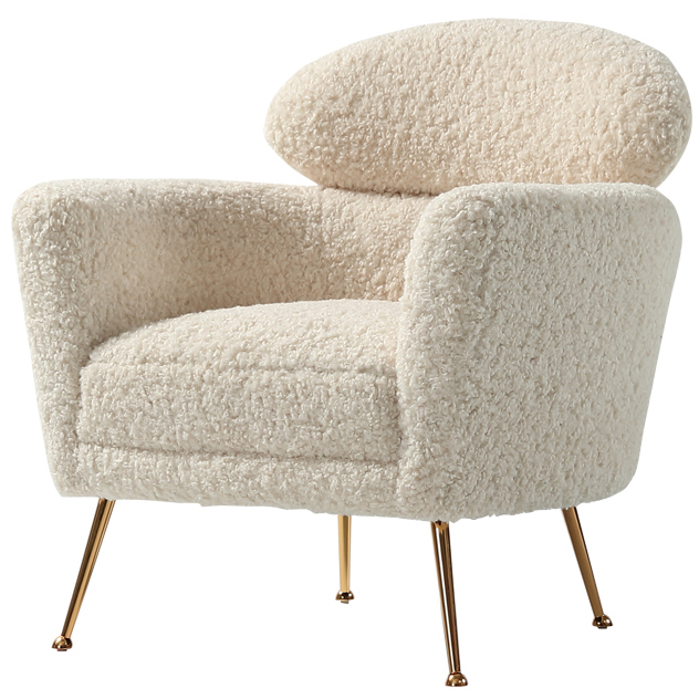 Кресло Milk Boucle Chair Молочный Золотой Кресло Milk Boucle Chair Молочный Золотой в Кирове | Loft Concept