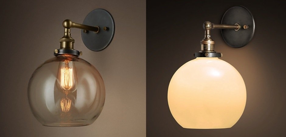Бра Loft Clear Glass Sphere Cloche Бра Loft Clear Glass Sphere Cloche - Loft-Concept в Кирове
