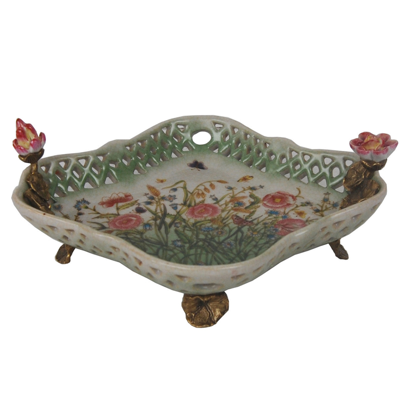 Блюдо Flower Meadow Dish Мульти Бронза Блюдо Flower Meadow Dish Мульти Бронза в Кирове | Loft Concept