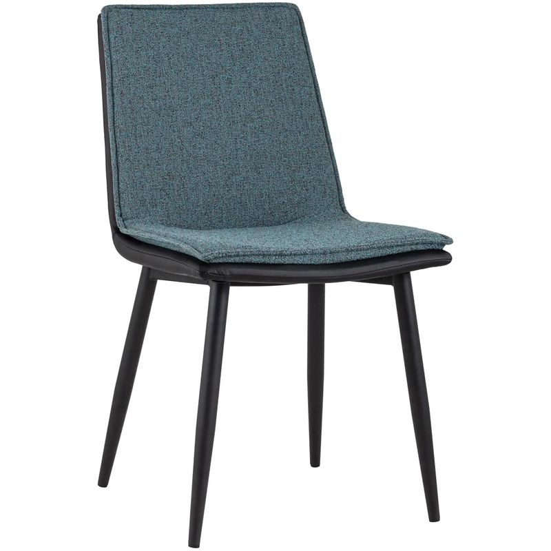 Стул Melissa Chair Серо-Синий Рогожка Серо-голубой Черный Стул Melissa Chair Серо-Синий Рогожка Серо-голубой Черный в Кирове | Loft Concept