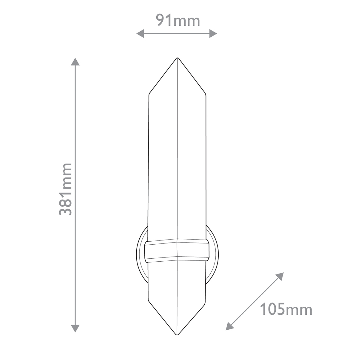 Бра черного цвета металлическое с вертикальным плафоном из алебстра Alora в Кирове